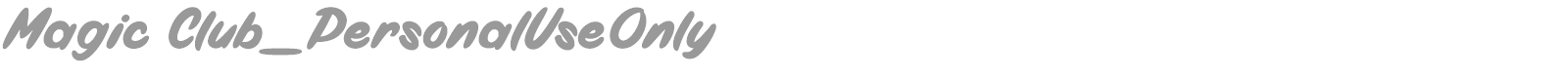 Magic Club font preview